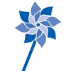 blue pinwheel logo